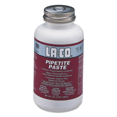 Pipetite Paste Pipe Thread Compounds, 1/2 pt, Brush-In-Cap, Gray
