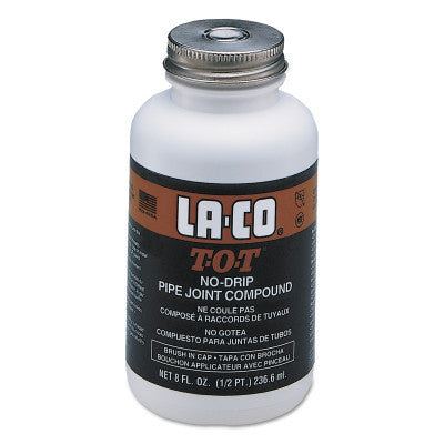 T-O-T Pipe Thread Compounds, 1/2 Pint Brush-In-Cap, Gray