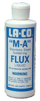 M-A Stainless Steel Flux Liquids, Bottle, 1 qt.