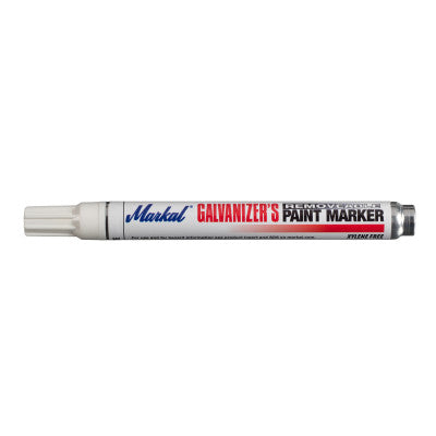 Galvanizer's Removable Markers, Medium Tip, Bullet, White