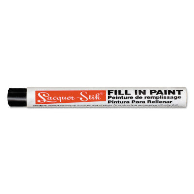 Lacquer-Stik Fill-In Paint Markers, Black, 3/8 in, Round