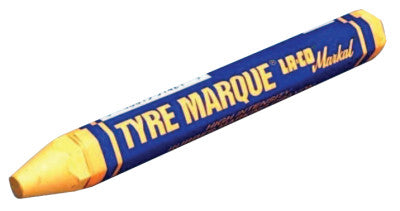 Tyre Marque Rubber Marking Crayons, 1/2 in X 4 5/8 in, Yellow