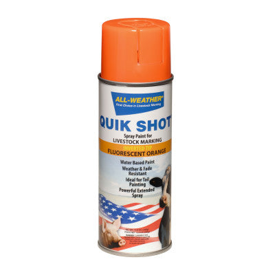 Quik Shot Markers, 12 oz Spray Can, Inverted, Orange