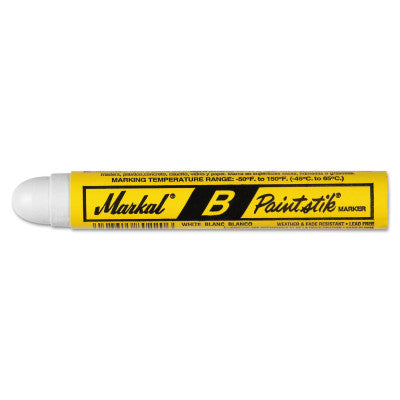 Paintstik B Markers, 3/8 in X 4 3/4 in, White