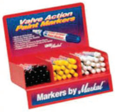 Valve Action Paint Marker Counter Displays, White