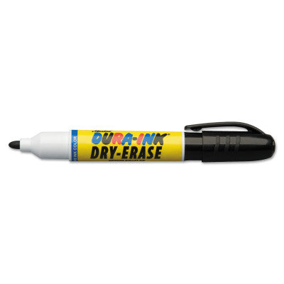 Dura-Ink Dry Erase Markers, Black, 1/8 in, Felt