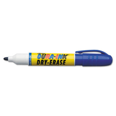 Dura-Ink Dry Erase Markers, Blue, 1/8 in, Felt