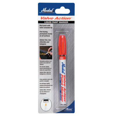 Valve Action Paint Markers, Red, 1/8 in, Medium