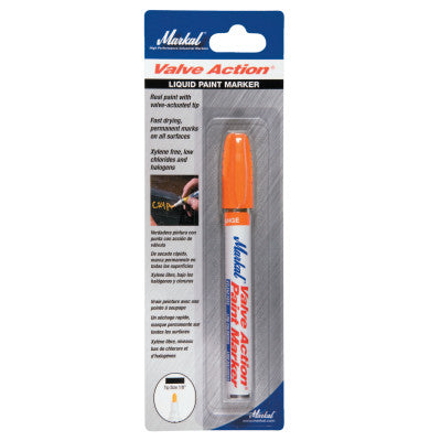 Valve Action Paint Marker, Orange, 1/8 in, Medium