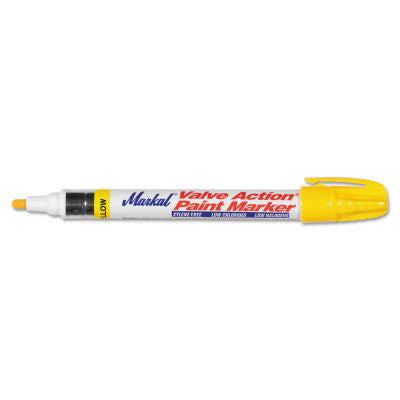 Valve Action Paint Markers, Yellow, 1/8 in, Medium