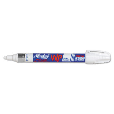 PRO-LINE WP Paint Markers, 1/8 in Tip, Medium, White