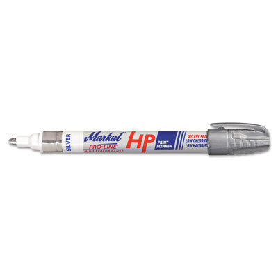 PRO-LINE HP Paint Markers, 1/8 in Tip, Medium, Silver