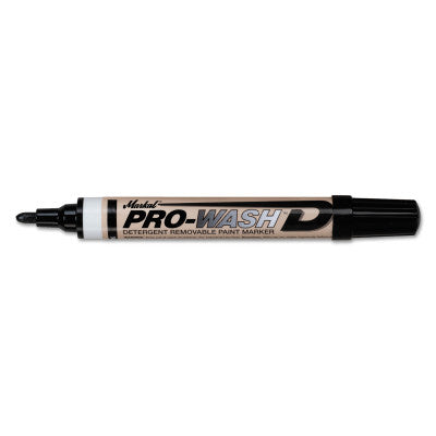 PRO-WASH D Detergent Removable Markers, 1/8 in Tip, Medium, Black