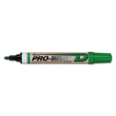 Pro-Wash D Detergent Removable Paint Markers, Green, 1/8 in, Medium