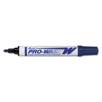 PRO-WASH W Water Removable Paint Markers, 1/8 in Tip, Medium, Black