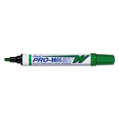 PRO-WASH W Water Removable Paint Markers, 1/8 in Tip, Medium, Green