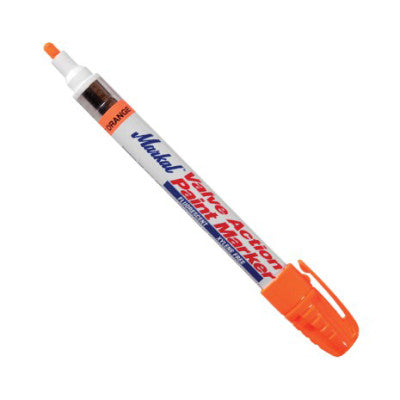 Valve Action Paint Markers, Fluorescent Orange, 1/8 in, Medium