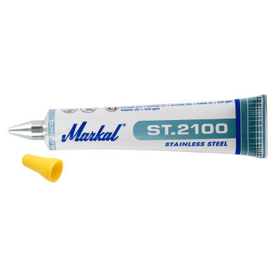 ST.2100 Tube Markers, 1/8 in Tip, Metal Ball Tip, Yellow