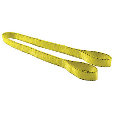 Pro-Edge Web Slings, 2 in x 12 ft, Eye to Eye, Polyester, Yellow