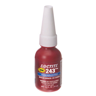 243 Threadlockers, Medium Strength, 10 mL, 3/4 in Thread, Blue