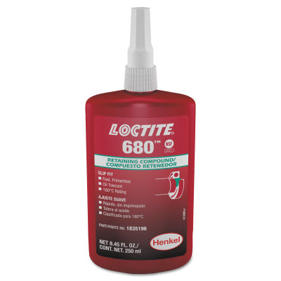 680 Retaining Compound, 250 mL Bottle, Green, 4,000 psi