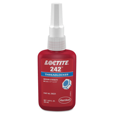 242 Threadlockers, Medium Strength, 50 mL, Blue