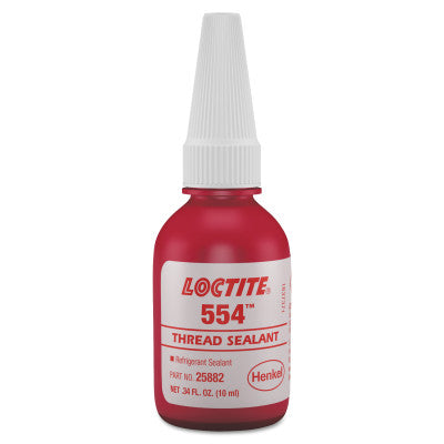 554 Thread Sealant, Refrigerant Sealant, 10 mL Bottle, Red