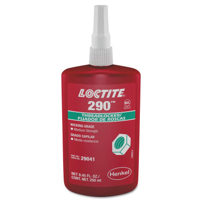 290 Threadlockers, Wicking Grade, 250 mL, Green