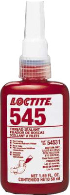 545 Thread Sealant, Hydraulic/Pneumatic Fittings, 10 mL Bottle, Purple