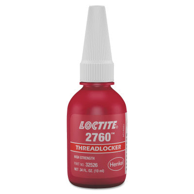 2760 Threadlockers, Primerless High Strength, 10 mL, Red