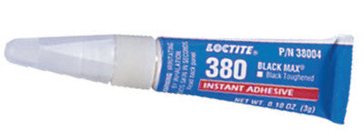 380 Black Max Instant Adhesive, Toughened, 3 g, Tube, Black