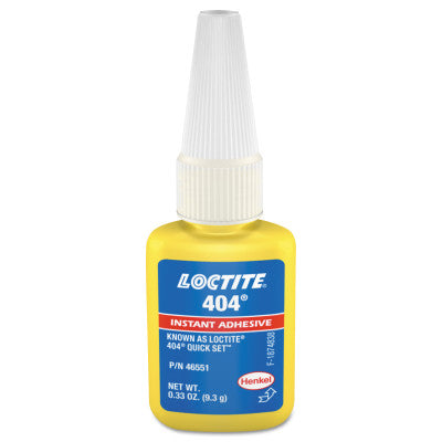 404 Quick Set Instant Adhesive, 0.333 oz Bottle, Clear