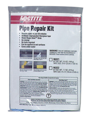 Pipe Repair Kits, 6 ft X 2 in Metallic Black Tape, Epoxy Stick , Gloves