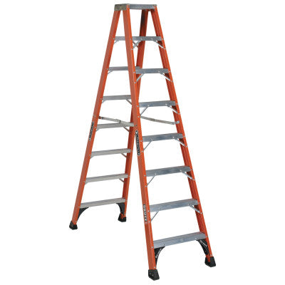 FM1400HD Series Brute 375 Twin Front Fiberglass Ladder, 8 ft x 68 1/2 in