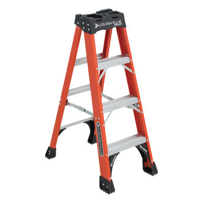 FS1400HD Series Brute 375 Fiberglass Step Ladder, 4 ft x 18 7/8 in, 375 lb Cap.