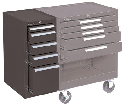 Hang-On Cabinets, 13 5/8 in x 20 in x 29 in, 5 Drawers, Smooth Red, w/Slides