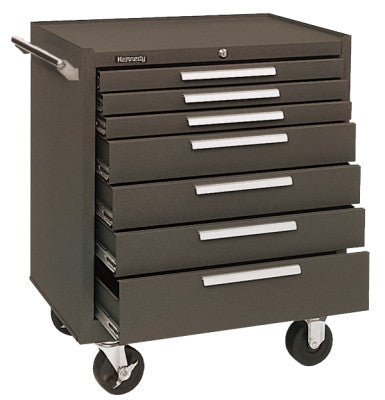 Industrial Series Roller Cabinets, 27 x 18 x 35, 7 Drawers, Brown , w/Slide