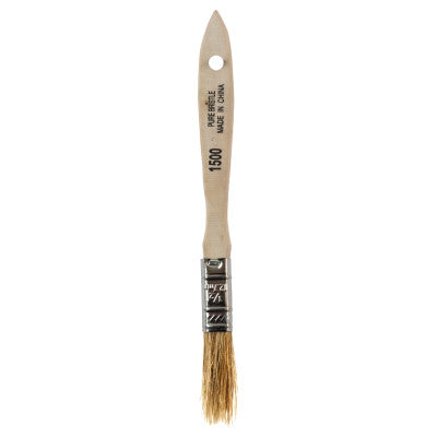 White Bristle Chip Brushes w/Wood Handle, 1/4" thick, 1 1/2" trim, 1/2" wide
