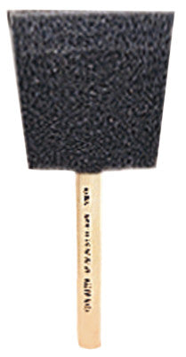 Foam Brushes, 9/16 in thick, 1 in wide, Foam, Wood handle