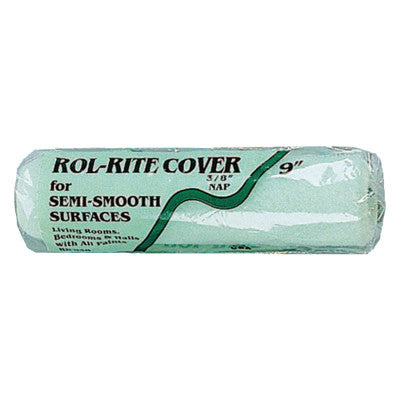 Rol-Rite Roller Covers, 9 in, 3/8 in Nap, Knit Fabric
