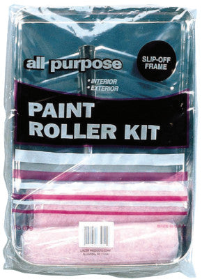 3 Pc. Paint Tray & Roller Sets, Disposable Metal Tray, Roller Cover & Frame