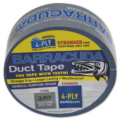 Barracuda Duct Tapes, 1.88 in x 54.6 yd x 5.5 mil, Blue/Silver