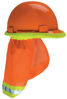 SunShade Hard Hat Accessories, Orange with Reflective Stripe, For MSA Caps&Hats