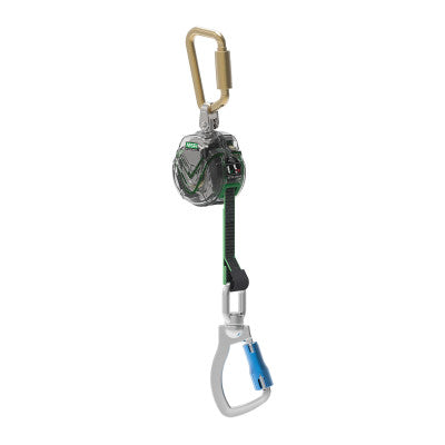 Latchways Mini Personal Fall Limiter, 6', Aluminum Swivel Carabiner, 400 lb Cap