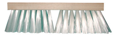 Heavy-Gauge White Plastic Street Brooms, 16 in Hardwood Block, 4 1/4 in Trim L