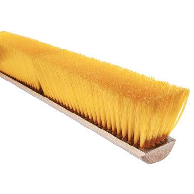 No. 19 Line Floor Brushes, 18 in Hardwood Block, 3 in Trim L, Yellow Plastic