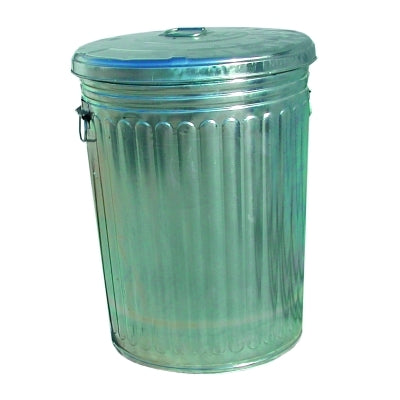 30-GALLON GALVANIZED TRASH CAN W/LID