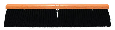 No. 24A Line Garage Brushes, 24 in Hardwood Block, 4 in Trim L, Stiff Black Poly