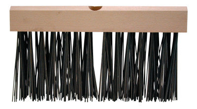 Flat Wire Floor Brushes, 12 in Hardwood Block, 5 in Trim L, Oil-Tempered Steel