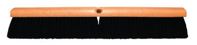 No. 26 Line Floor Brushes, 30 in, Black Horsehair/Plastic/SR Grade Plastic